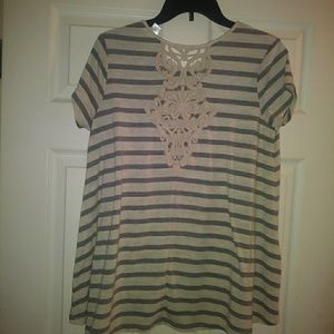 Strip deco lace up back